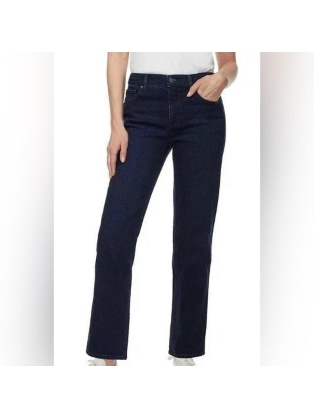 Hudson Jeans Womens 12 Obscurity Blue Midrise Straight Stretch Denim 12/32